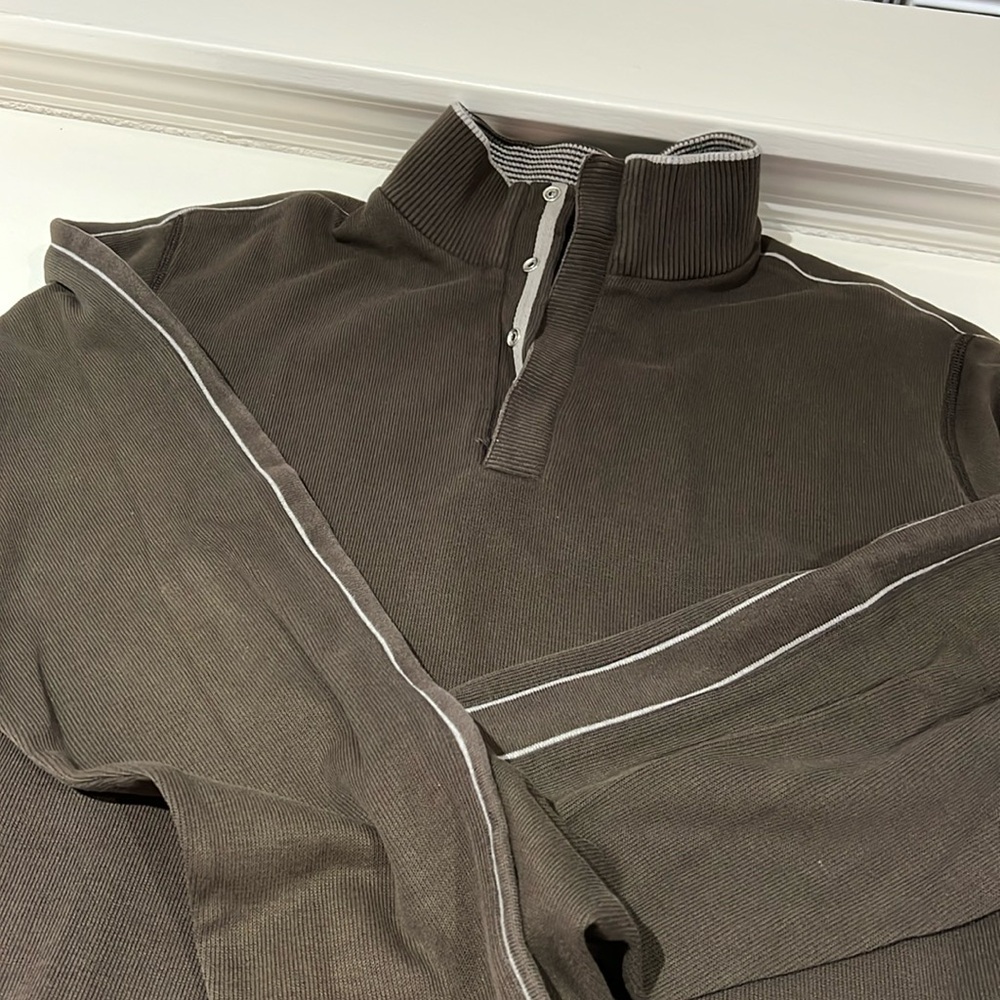Hugo boss half zip button sweater